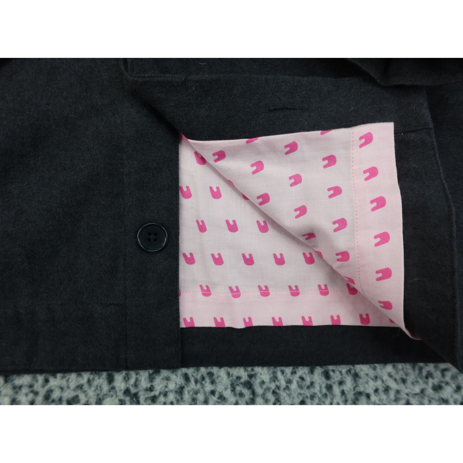 Unless Collective Flannel Shirt Jacket Mens Xs Womens S Charcoal Good Overshirt — image 6 of 8